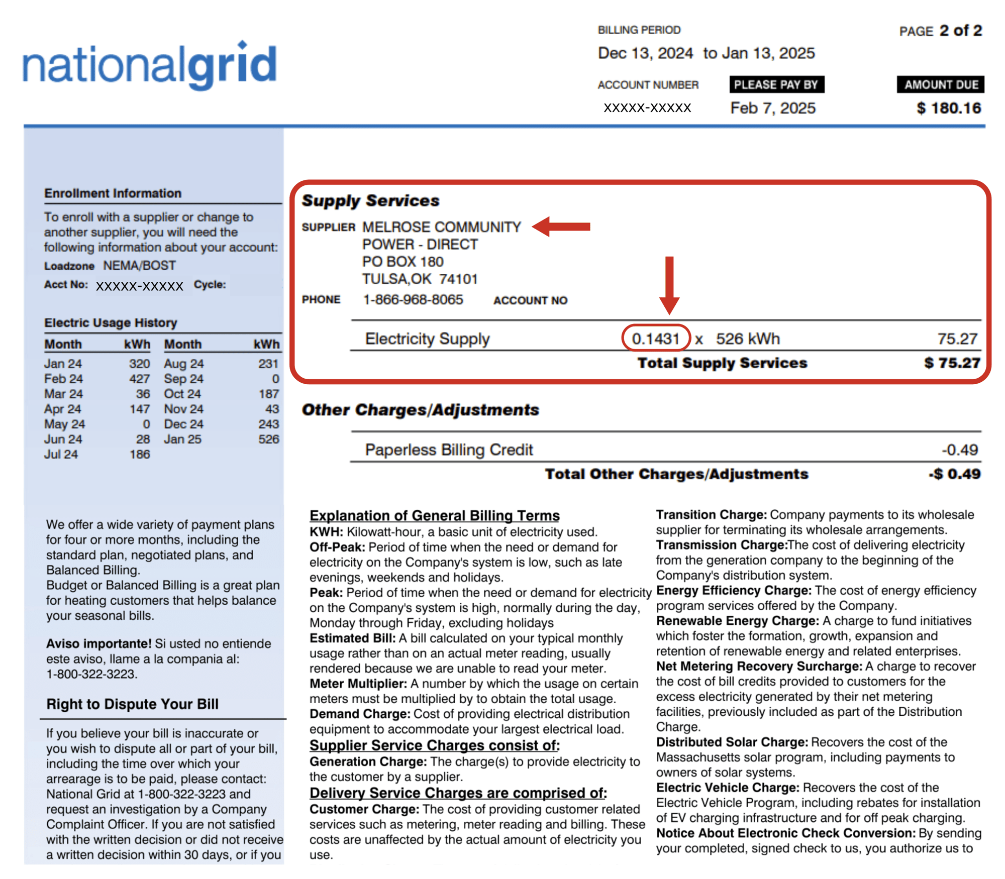 Electric Bill - NG pg 1